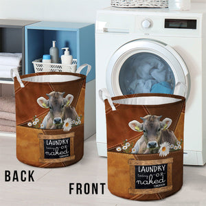 Braunvieh-laundry today or naked tomorrow laundry basket