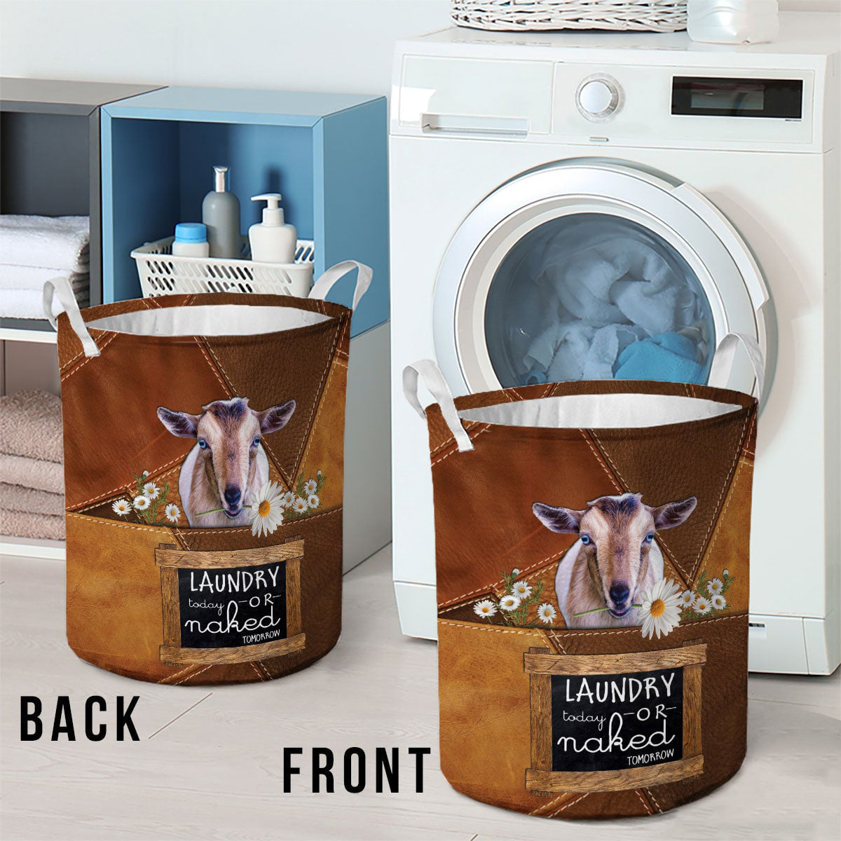 NIGERIAN DWARF-laundry today or naked tomorrow laundry basket