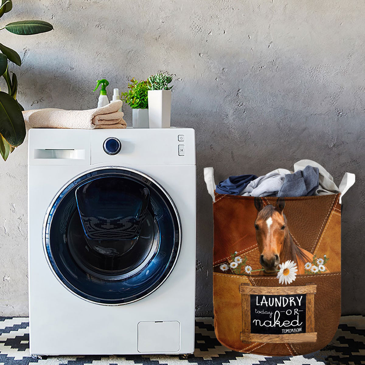 Grade Horses-laundry today or naked tomorrow laundry basket