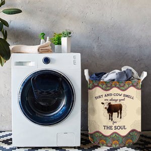 Hereford-Dirt And Cow Smell Are Always Good For The Soul Laundry Basket