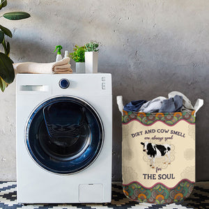 Holstein-Dirt And Cow Smell Are Always Good For The Soul Laundry Basket