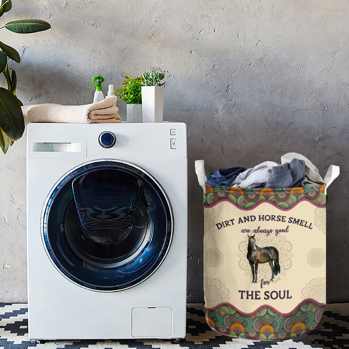 Horse-Dirt And Cow Smell Are Always Good For The Soul Laundry Basket