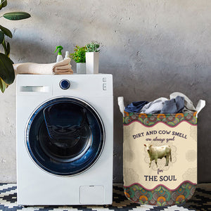 Shorthorn-Dirt And Cow Smell Are Always Good For The Soul Laundry Basket