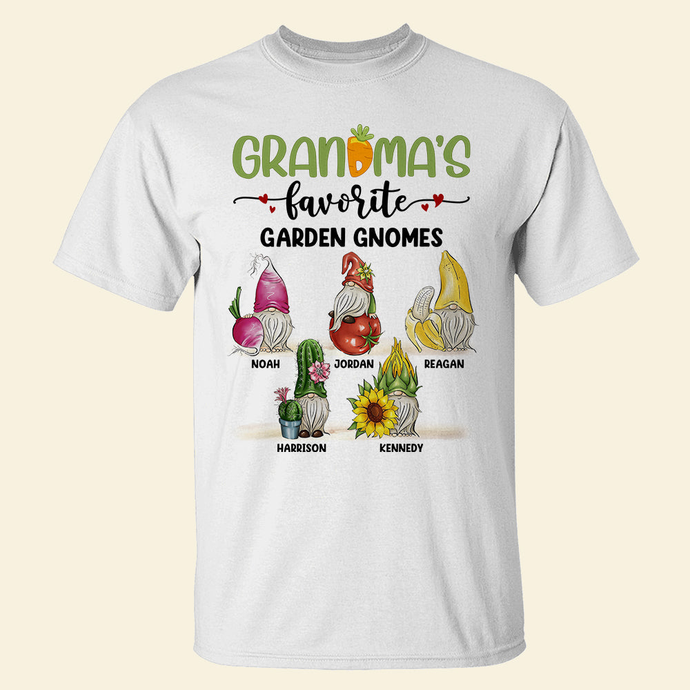 Grandma's Favorite Garden Gnomes Personalized T-Shirt