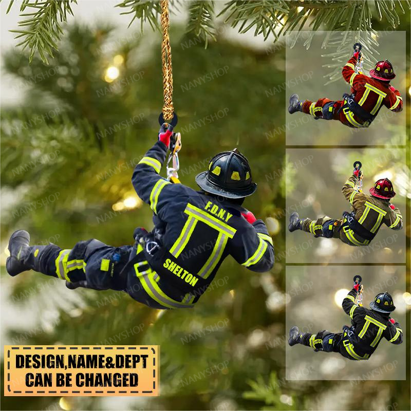Personalized Firefighter-Two Sided Ornament