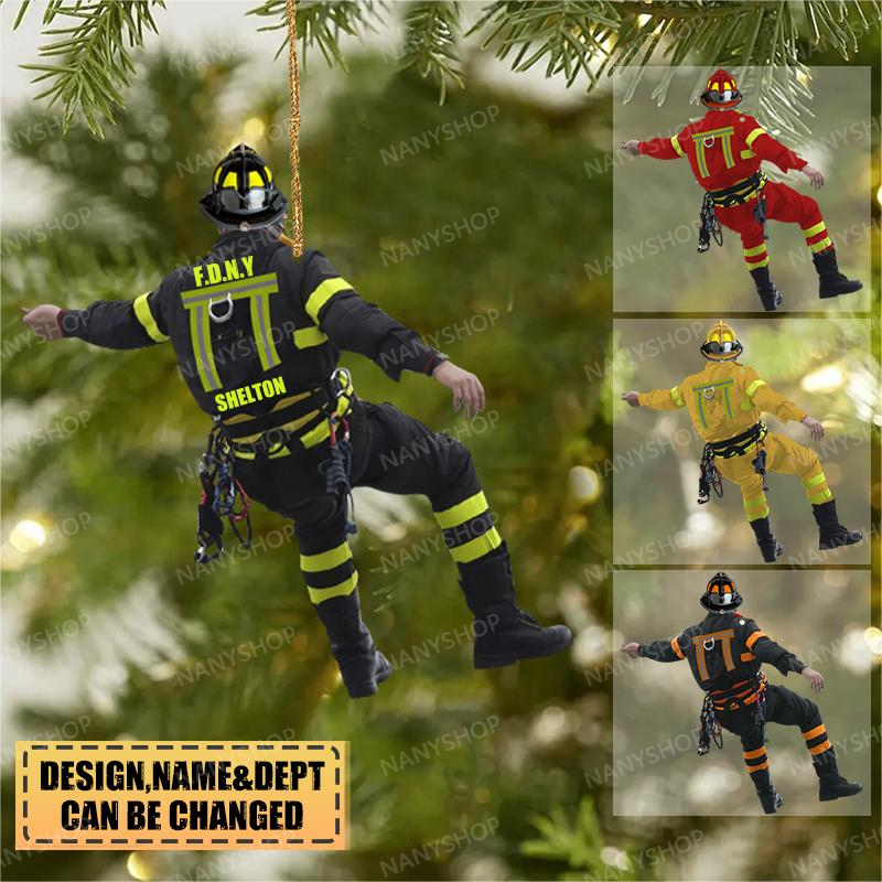 Personalized Firefighter V2 Christmas-Two Sided Ornament