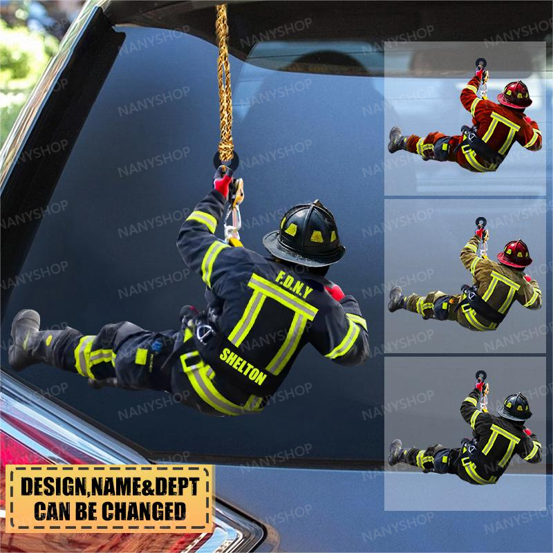 Personalized Firefighter Christmas Decal
