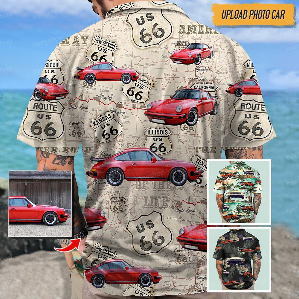 Personalized Upload Car Photo Hawaiian Shirt