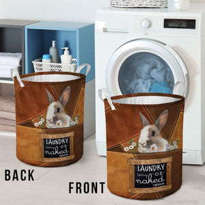 Rabbit-laundry today or naked tomorrow laundry basket