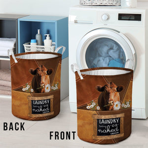 Red angus-laundry today or naked tomorrow laundry basket