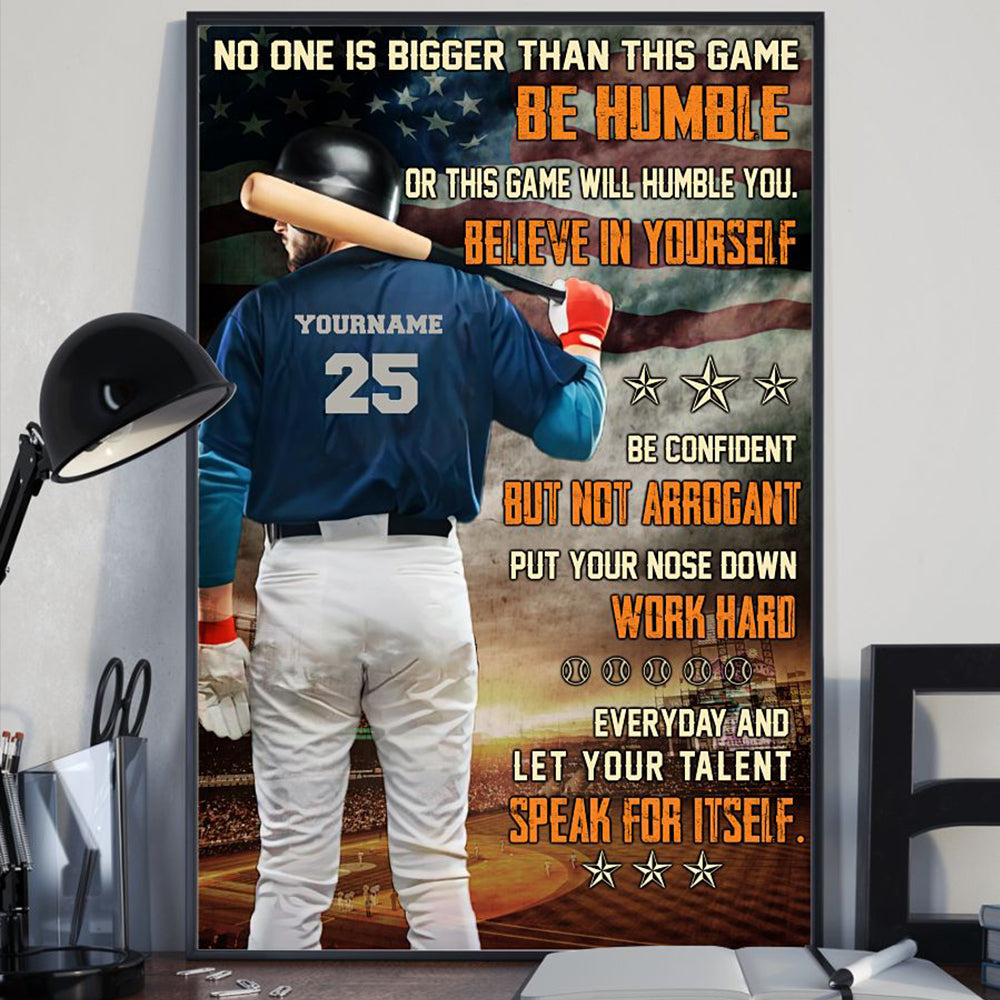 Personalized Gift for Baseball Lovers Poster-Baseball Speak For Itself