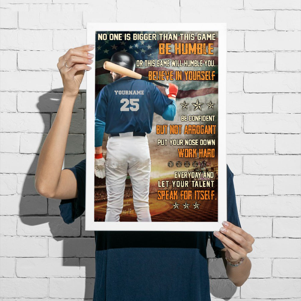 Personalized Gift for Baseball Lovers Poster-Baseball Speak For Itself