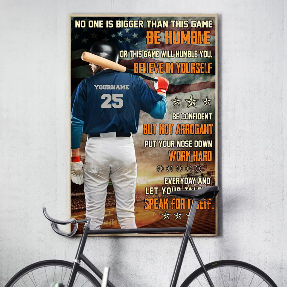 Personalized Gift for Baseball Lovers Poster-Baseball Speak For Itself