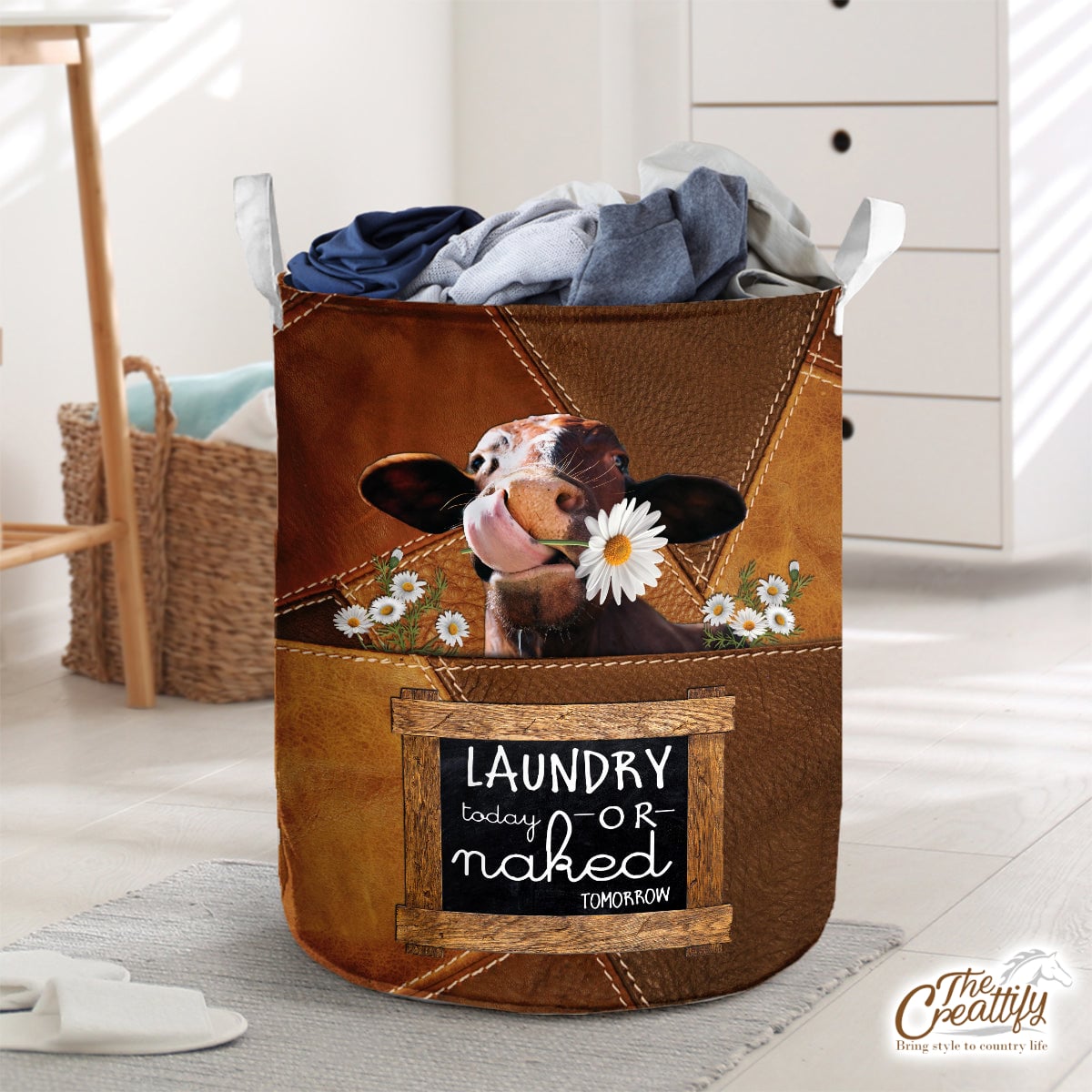 Santa Gertrudis-laundry today or naked tomorrow laundry basket