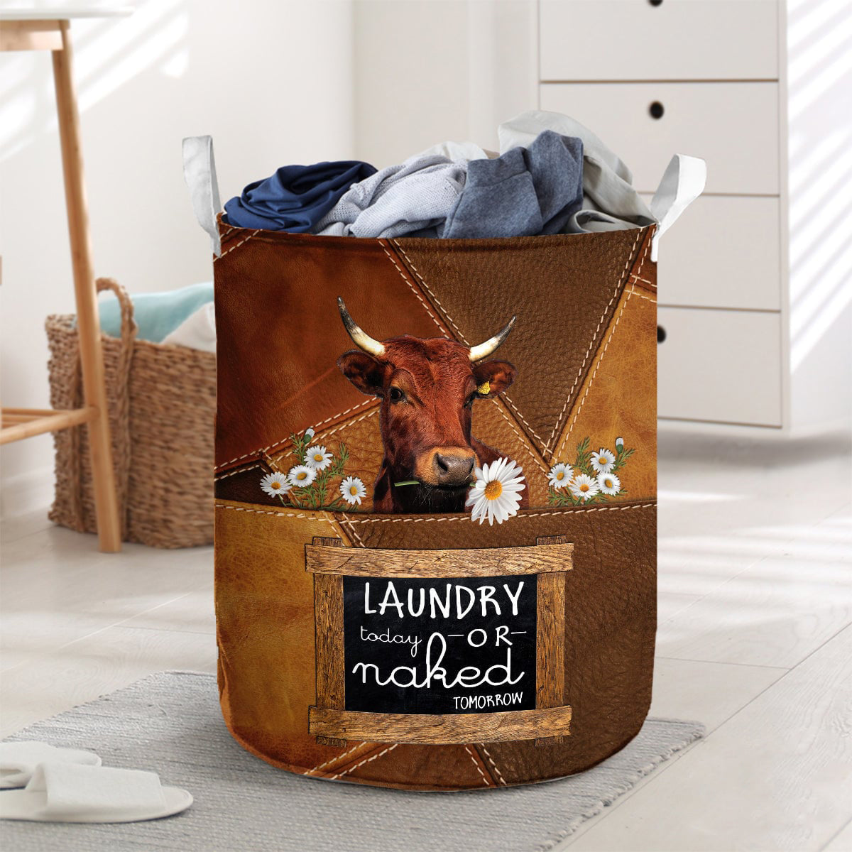 Shorthorn-laundry today or naked tomorrow laundry basket