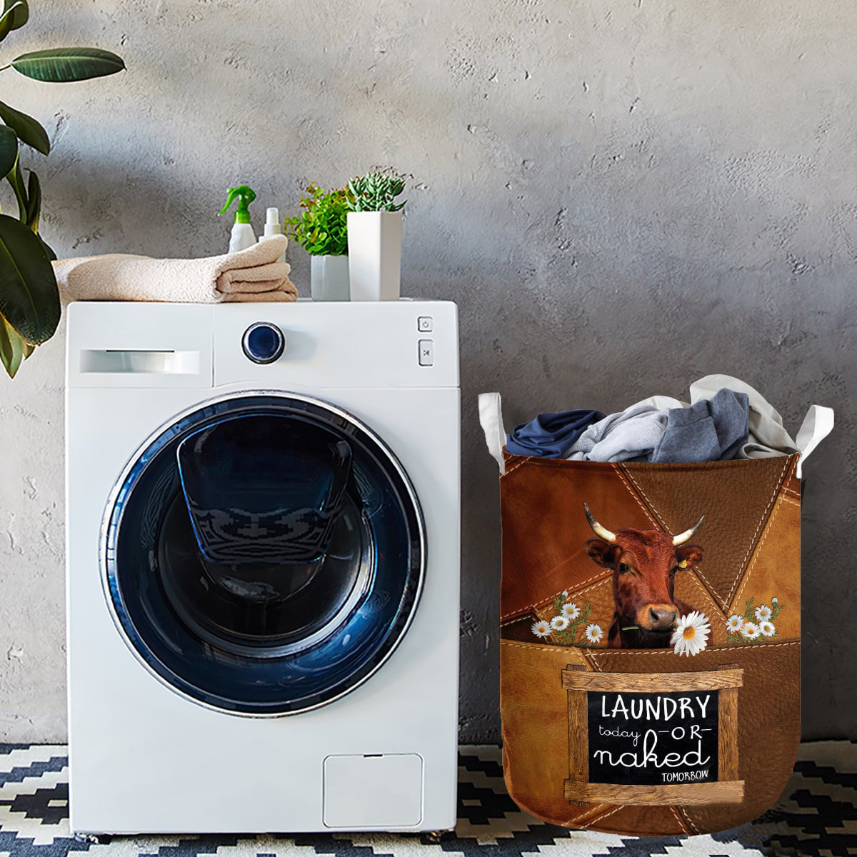 Shorthorn-laundry today or naked tomorrow laundry basket