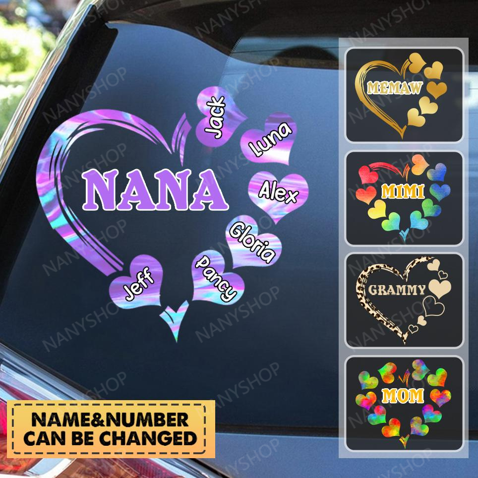 Personalized Grandma Mom Sweet Heart Decal