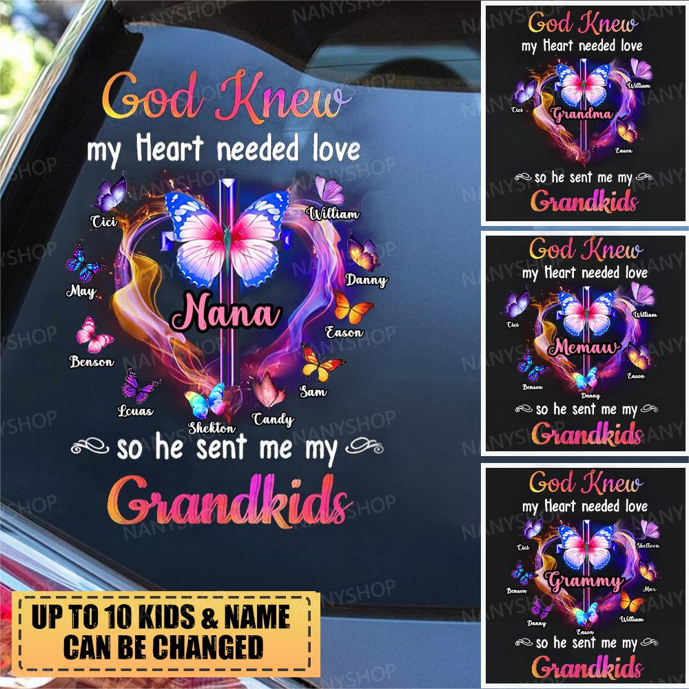 Personalized God Knew My Heart Needed Love Decal