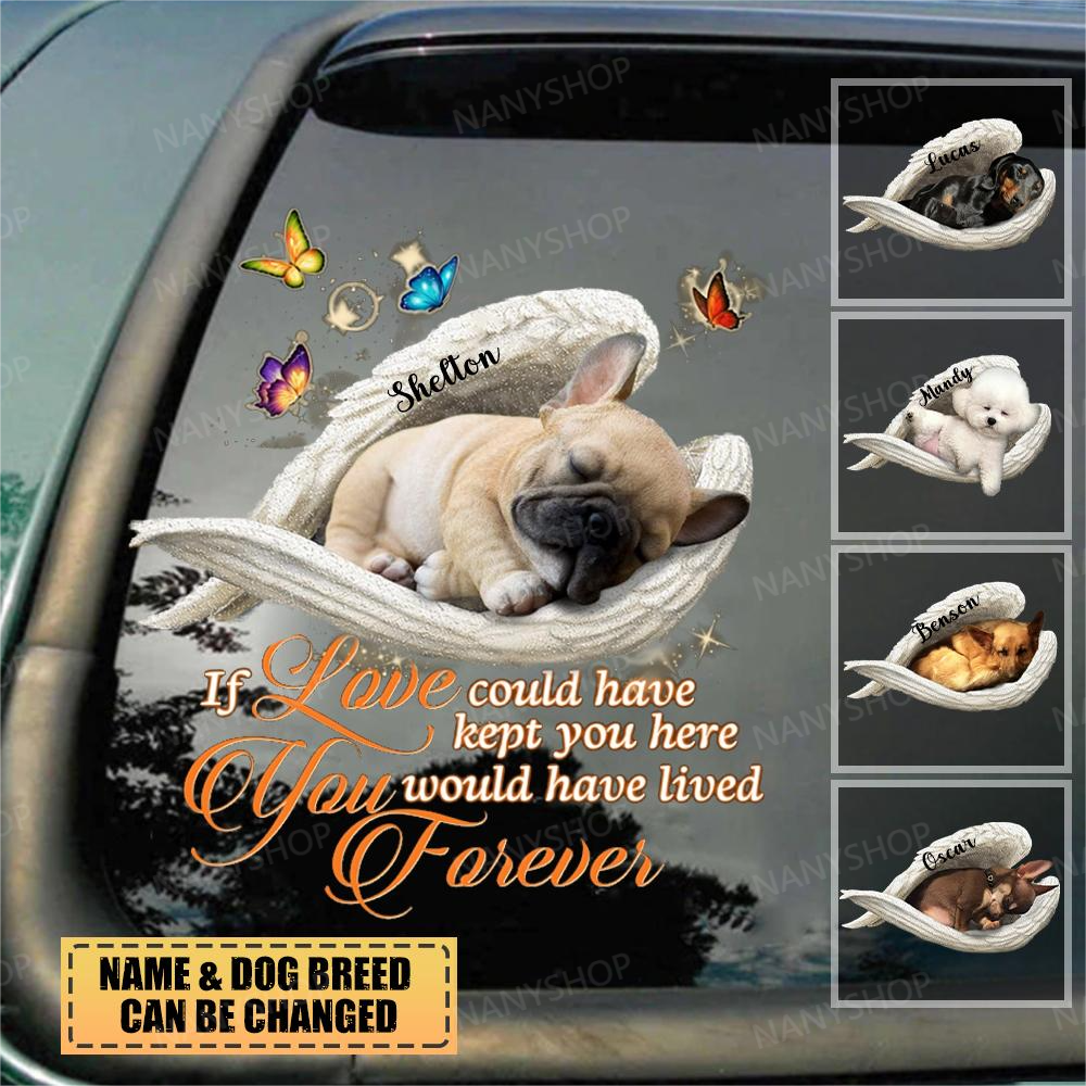 Personalized Sleeping Angel If love could have kept Decal