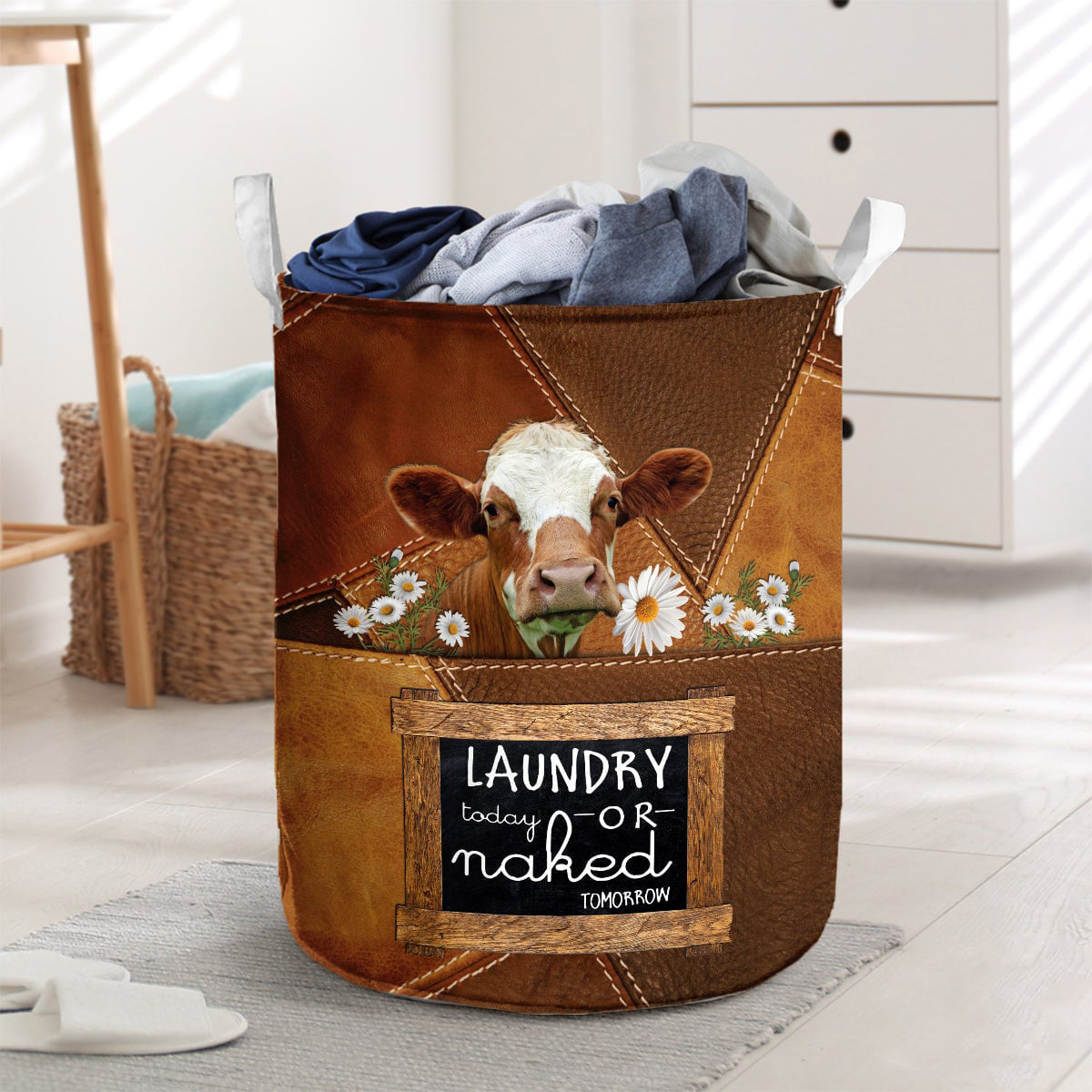 Simmental cattle-laundry today or naked tomorrow laundry basket